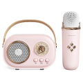 JOJOCAT Wireless Bluetooth Audio Portable Amplifier Home KTV Microphone Children'S Karaoke Small Microphone Speaker Pink Easy Install. 