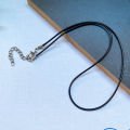 Black Korea Cord Chain String Necklace.