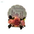 Eid Mubarak Table Decorations Table Centerpiece Ramadan Wreath for Banquet.