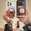 Cellphone Case For Iphone 11 12 13 14 15 Pro Max 7 8 SE 2022 XR 15 Pro 14 Plus Case Cover Angel Eyes Cartoon Cute Doraemon Pendant Soft Silicone TPU Square Camera Protective Full Protection Matte Shockproof.