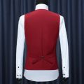 Fashion Men Vests Waistcoat Solid Color V Neck Sleeveless Buttons Blazer Plus Size Formal Business Jacket Vests.