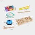 Wooden Board Bead Game 2 Player Montessori Toy for Kids Toddlers Girls Boys.
