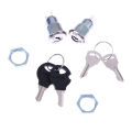 1 Set Phone Lock Security Power Switch S1203 2PIN 2 Keys 12mm Stainless Steel Electronic Key Switch ON OFF Lock Switch Gonghpng. 