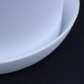 2X Plastic Plant Flower Pot Planter With Saucer Tray Round Gloss White Upper Caliber -, 17cm / 6.69 inch. 