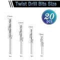 Diamond Drill Bit Set 20 Pieces 4 Sizes 1mm 1.5mm 2mm 2.5mm Twist Tip Jewelry Beach Sea Glass Shells Gemstones Lapidary. 