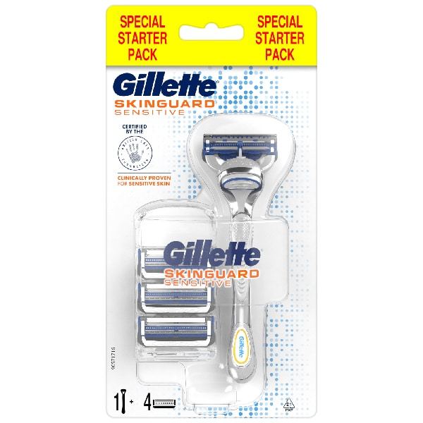 Gillette Skinguard Sensitive Razor + 3 Blades