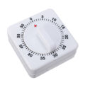 60 Minute Square Mechanical Multi Purpose Timer- white.
