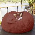 Giant Fur Bean Bag Cover Big Round Soft Fluffy Faux Fur BeanBag Lazy Sofa Bed Cover Living Room Furniture Without Inner Core.