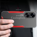 For OPPO A38 Case Aluminum Metal Matte Cover Soft Silicone Frame Camera Protection Cover for OPPO A38 Back Cover Phone Cases.