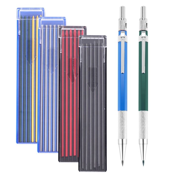 2 Pcs Metal Welding Marker with 48 PCS Round Refills for Tube Pipe Welder