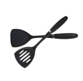 Silicone Non Stick Spoon- Black - 2 Pcs. 