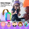 K12 Kids Karaoke Microphone Speaker Machine Bluetooth-Compatible Wireless Karaoke Mic Speaker with RGB LED Light. 