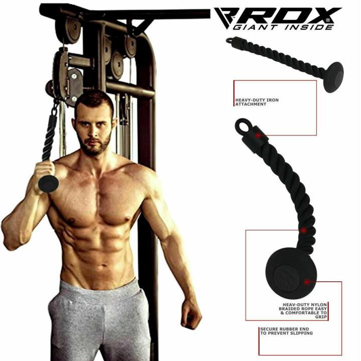 Heavy Duty Tricep Pull Down Single Rope, Fitness Attachment Cable Machine Pulldown Rope for Home Gym