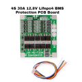 4S 30A 12.8V LiFePO4 BMS Protection PCB Board.