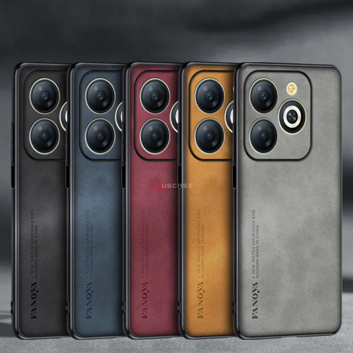 PlusCase%20for%20Infinix%20Smart%208%20/%20Infinix%20Hot%2040i%20Soft%20Frame%20PU%20Leather%20Slim%20Matte%20Durable%20Shockproof%20Case%20-%20Image%205