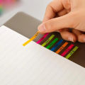 Color Fluorescent Note Label Paper Writable Mark Plastic Book Student Stationery Office Supplies.