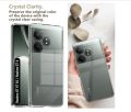 Crystar Clear Back Case Cover for 𝐑𝐞𝐚𝐥𝐦𝐞 𝐆𝐓 𝟔𝐓 𝟓𝐆 / 𝐑𝐞𝐚𝐥𝐦𝐞 𝐆𝐓 𝟔 | Transparent Back Cover | Raised Bumps for Camera & Screen Protection for Realme GT 6T 5G / Realme GT 6 Back Cover. 