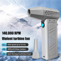 Powerful Blower High Speed Duct Fan Turbo Jet Fan 140000 RPM Wind Speed 52m/S Turbo Fan Brushless Motor Violent Blower,A.