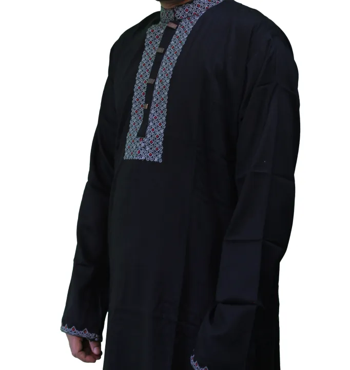Stylish%20black%20Color%20Men's%20Embroidery%20Punjabi%20-%20Panjabi%20For%20Men%20-%20Image%207