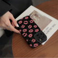Pink Lip Kiss Leopard Print Phone Case For iPhone 15 14 13 12 11 Pro Max 7 8 Plus X XS XR Soft Silicone Shell Leopard Cover. 