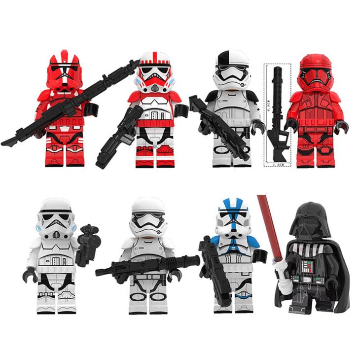 【3C VictoryEagle】8 Pcs Clone Commander Minifigures Star Wars Toys 