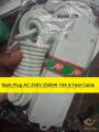 Multiplug Socket Multi Plug AC 250V 2500W 10A 9 Feet Cable Brass Contact 4 Point Socket LED Indicator Control With Single Switch Multi Usage Extension Socket - Multi Plug - Multi Plug.