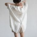 EaseHut Cotton Linen T-shirts Women 2022 Solid Color O-neck Half Sleeve Casual Tee Tops 4XL 5XL Plus Size Casual Female T-shirts.
