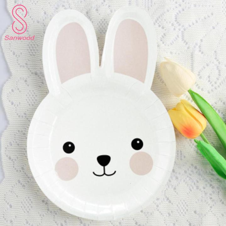 Water Cup Adorable Easter Bunny Food Tray Paper Cup with Sleeve Set