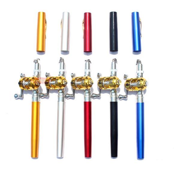 Mini Portable Pocket Fish Pen Aluminum Alloy Fishing Rod Pole Reel
