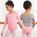 Children Dance Sweater Coat Dancing Dress Girls' Autumn and Winter Dancing off-Shoulder Shawl Ballet Practice Clothes. 
