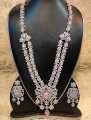 Bridal Diamond Cut Jewellery set (Necklace with Earrings). 