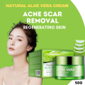 Bioaqua Aloe Vera Gel Essence Face Cream Moisturizing Snail Whitening Cream Acne Scar Removal Cream -50g. 
