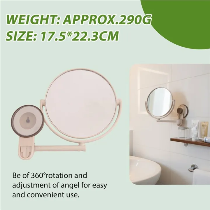 Bath%20Mirror%20Cosmetic%20Mirror%201X/3X%20Magnification%20Suction%20Cup%20Adjustable%20Makeup%20Mirror%20Double-Sided%20Bathroom%20Mirror%20-%20Image%206