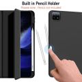 Premium Robustrion Cover for Xiaomi Mi Pad 7 / Mi Pad 7 Pro Cover, Trifold Flip Case Cover with Pencil Holder for Xiaomi Mi Pad 7 / Mi Pad 7 Pro 11.2 inch, Support Auto Sleep Wake (Black-Blue). 