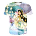 Summer Girls Jasmine Princess T-Shirt Fashion New T Shirts Harajuku Print Casual 3D Disney Series Tops Tees 1-14 Y. 