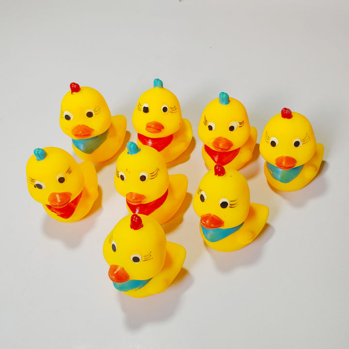 8pcs-Mini Floating Duck Bath Toys with Squeezing sound Baby Toddler Toys  Bath Toys