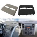Instrument Panel Cover for Nissan Tiida 2005-2011 Front Dashboard Middle Air Conditioner Outlet Vents Upper Cover,Black. 