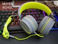 HD Stereo Wired headphones with 3.5mm plug foldable Gaming Headset Music Earphone For PC Laptop Computer Mobile Phone girls gift. 