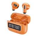 Bluetooth Earphones Portable Clock Earphones Semi in Ear Touch Gaming Esports Long Range Headphones Orange.