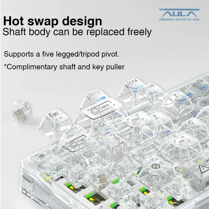 AULA%20F68%20Bluetooth%20Mechanical%20Keyboard%20-%2068%20Keys%20with%20Hotswap%20and%20Transparent%20Keycaps%20-%20Image%203