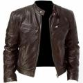 OIMG Leather Jacket Winter Vintage  For Men. 