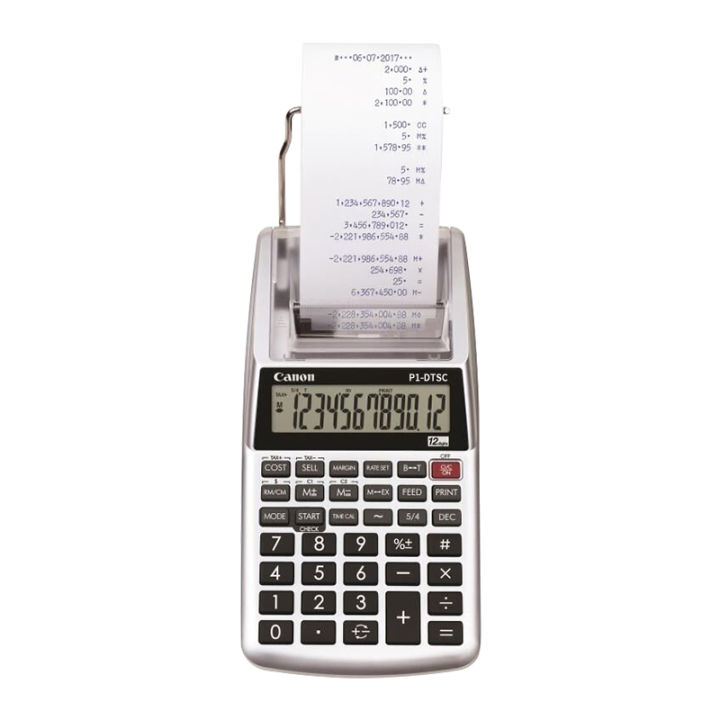 Small Desktop Printing Calculator Monochrome Printing Calculator P1 Printing Calculator Battery And Dc Dual-purpose Office Gift