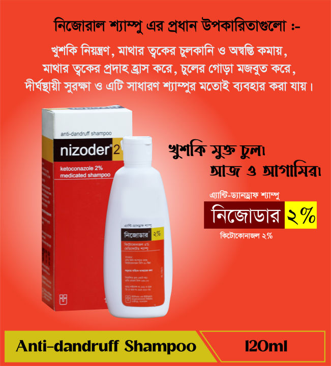 Nizoder 2% Ketoconazole Shampoo - Effective Anti-Fungal Treatment for Severe Dandruff & Itching