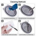 HEGRUS Foldable Makeup Brush Makeup Brush Cleaning Set Cleaner Beauty Tools Cleaning Brush Three-Piece Set Of Makeup Tools Cleaner Makeup Brush Cleaner Drying Net.