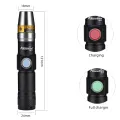 Alonefire SV14 Portable UV Flashlight 365nm USB Outdoor Fluorescent Anti-counterfeiting Counterfeit Detector Lamp 18650. 