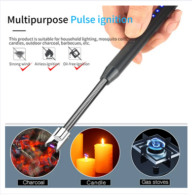 Windproof%20360%20Degree%20Free%20Rotation%20BBQ%20Lighter%20USB%20Rechargeable%20Electric%20Arc%20Lighter%20for%20Candle%20Kitchen-multicolour%20-%20Image%202