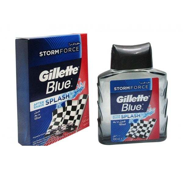 100 ml Gillette Blue After Shave Splash International European product used for male