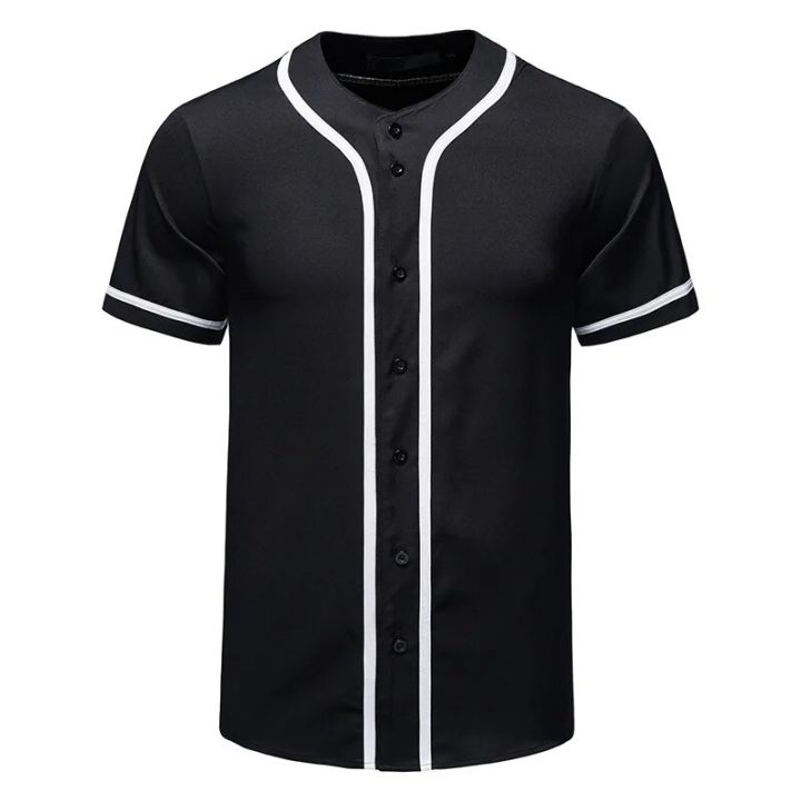 Bababuy 2023 High Quality Men's Casual Patchwork Shirts Summer Baseball Sport Shirt T Shirt Men Clothing