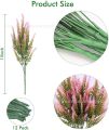 1 stick flocking lavender simulation home decoration  plant artificial flower wedding decoration flower bouquet. 