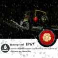 2X Round 4Inch Red/Amber LED Truck Trailer Tail Lights Brake Lights.